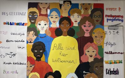 Bienvenue: Künstlerische Wandgestaltung im Foyer